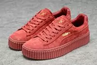 femmes chaussures puma by rihanna creeper leather pink